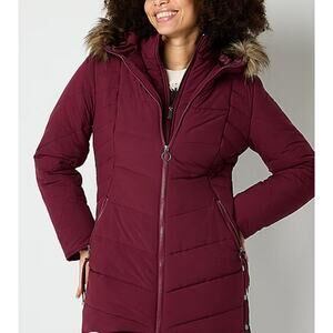 Maralyn And Me Hooded Heavyweight Womens Juniors Puffer Jacket, Sz M -- NWT